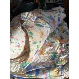 Watercolor Floral Cream blanket 82 x 82” - Lightweight Home Bedding